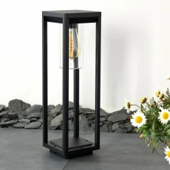 hofstein Borne lumineuse Baoshan Noir, 1 lumière