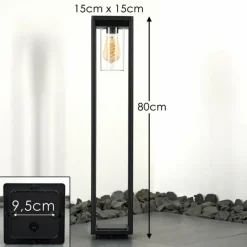 hofstein Borne lumineuse Baoshan Noir, 1 lumière