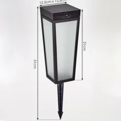 hofstein Borne lumineuse Begg LED Noir, 1 lumière, Détecteur de mouvement, Changeur de couleurs