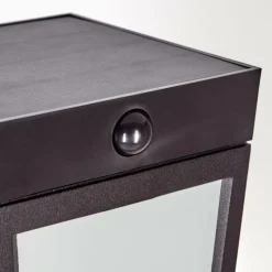 hofstein Borne lumineuse Begg LED Noir, 1 lumière, Détecteur de mouvement, Changeur de couleurs