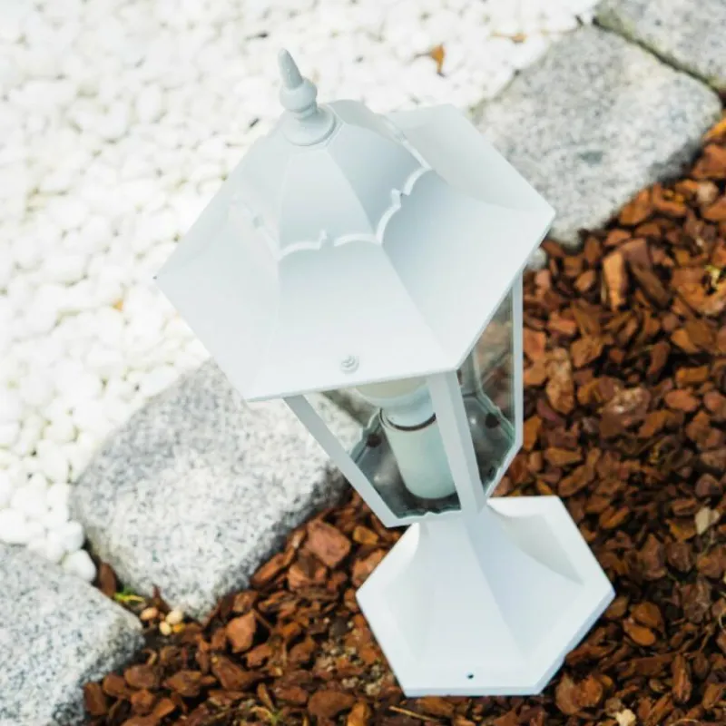 Luminaires Rustiques-hofstein Borne lumineuse blanche Blanc, 1 lumière