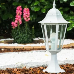 Luminaires Rustiques-hofstein Borne lumineuse blanche Blanc, 1 lumière