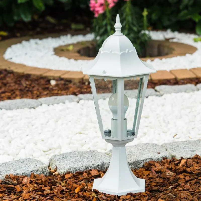 Luminaires Rustiques-hofstein Borne lumineuse blanche Blanc, 1 lumière