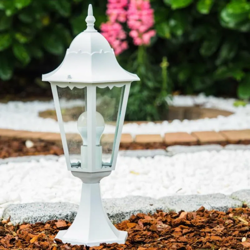 Luminaires Rustiques-hofstein Borne lumineuse blanche Blanc, 1 lumière