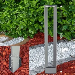 Luminaires Rustiques-hofstein Borne lumineuse Borga LED Anthracite, 1 lumière