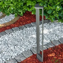 Luminaires Rustiques-hofstein Borne lumineuse Borga LED Anthracite, 1 lumière