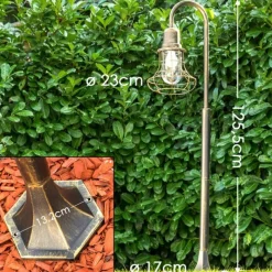 Lampes Dorées-hofstein Borne lumineuse BORKAN Brun doré, 1 lumière