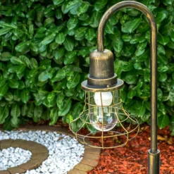 Lampes Dorées-hofstein Borne lumineuse BORKAN Brun doré, 1 lumière