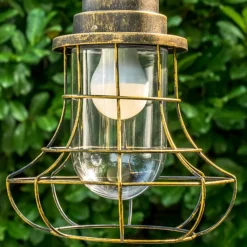 Lampes Dorées-hofstein Borne lumineuse BORKAN Brun doré, 1 lumière