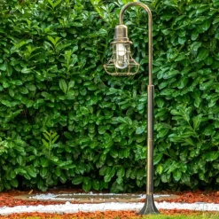 Lampes Dorées-hofstein Borne lumineuse BORKAN Brun doré, 1 lumière