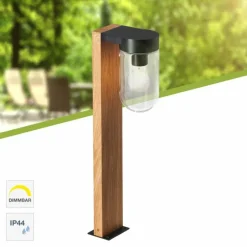 Lampes Vintages & Rétros-Luminaires Brilliant Borne lumineuse Brilliant Cabar Bois foncé, Noir, 1 lumière