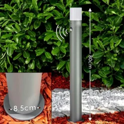 hofstein Borne lumineuse Buhrkall Anthracite, 1 lumière, Détecteur de mouvement