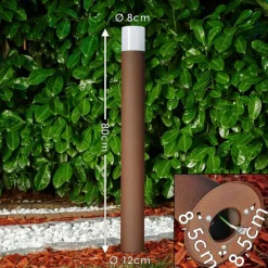 hofstein Borne lumineuse Buhrkall Rouille, 1 lumière