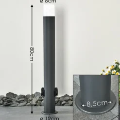 hofstein Borne lumineuse Buhrkall Anthracite, 1 lumière