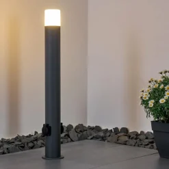 hofstein Borne lumineuse Buhrkall Anthracite, 1 lumière