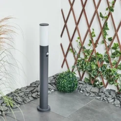 hofstein Borne lumineuse Caserta Anthracite, 1 lumière, Détecteur de mouvement