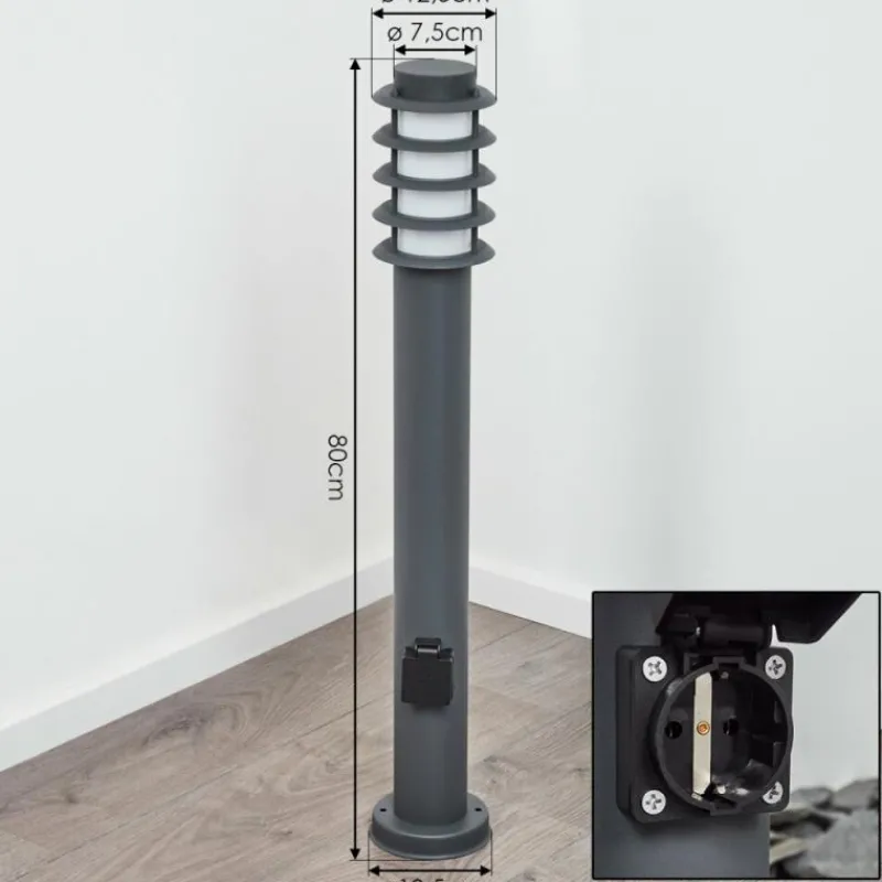 hofstein Borne lumineuse Caserta Anthracite, 1 lumière