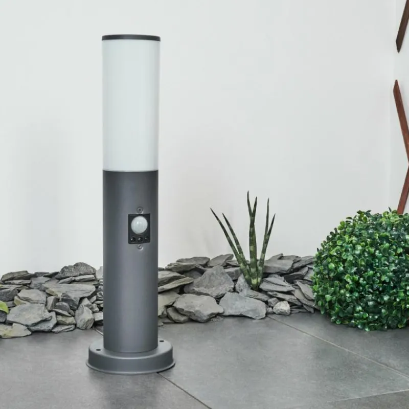 hofstein Borne lumineuse Caserta Anthracite, 1 lumière, Détecteur de mouvement