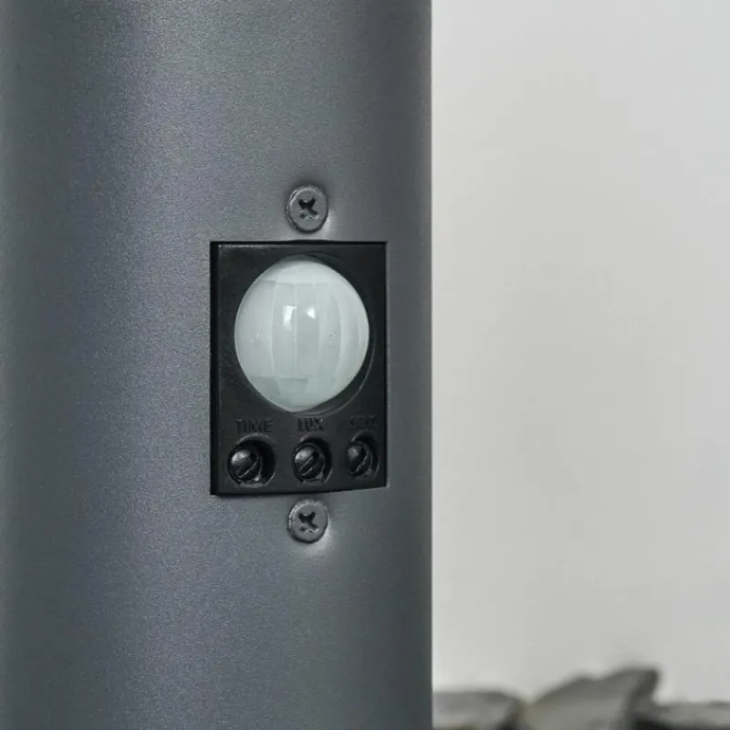 hofstein Borne lumineuse Caserta Anthracite, 1 lumière, Détecteur de mouvement