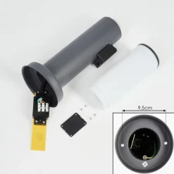 hofstein Borne lumineuse Caserta Anthracite, 1 lumière