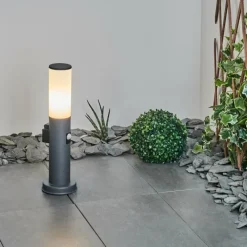 hofstein Borne lumineuse Caserta Anthracite, 1 lumière, Détecteur de mouvement