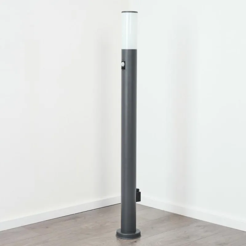 hofstein Borne lumineuse Caserta Anthracite, 1 lumière, Détecteur de mouvement