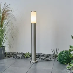 hofstein Borne lumineuse Caserta Nickel mat, Blanc, 1 lumière