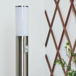 hofstein Borne lumineuse Caserta Nickel mat, 1 lumière, Détecteur de mouvement