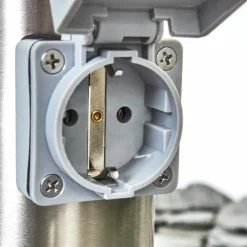 hofstein Borne lumineuse Caserta Nickel mat, 1 lumière, Détecteur de mouvement