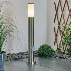 hofstein Borne lumineuse Caserta Nickel mat, 1 lumière
