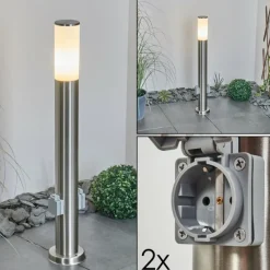 hofstein Borne lumineuse Caserta Nickel mat, 1 lumière