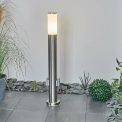 hofstein Borne lumineuse Caserta Nickel mat, 1 lumière