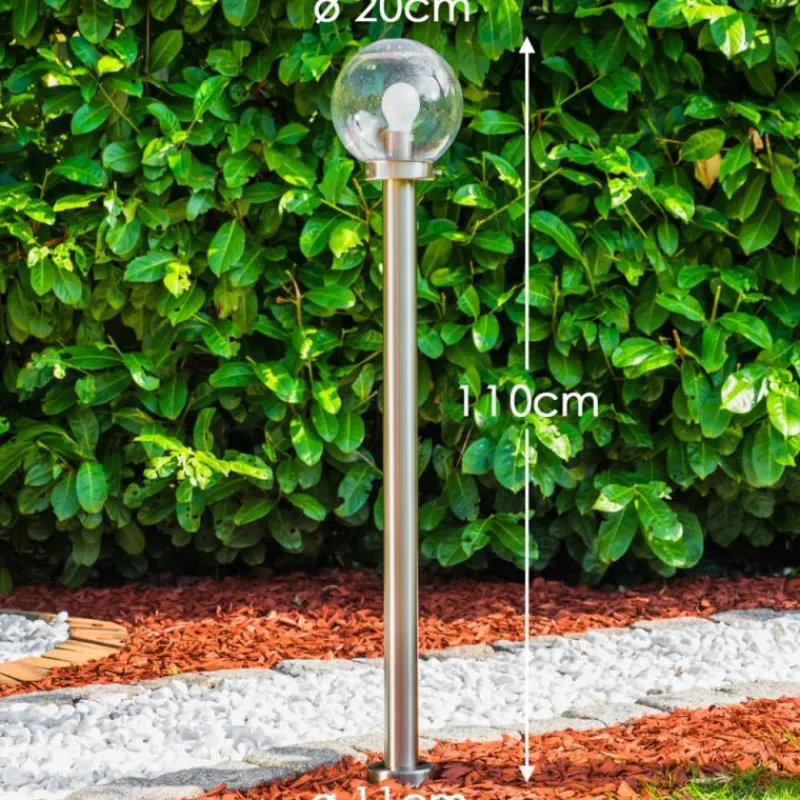 hofstein Borne lumineuse CORDOVA Acier inoxydable, 1 lumière