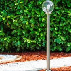 hofstein Borne lumineuse CORDOVA Acier inoxydable, 1 lumière