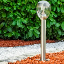 hofstein Borne lumineuse CORDOVA LED Acier inoxydable, 1 lumière