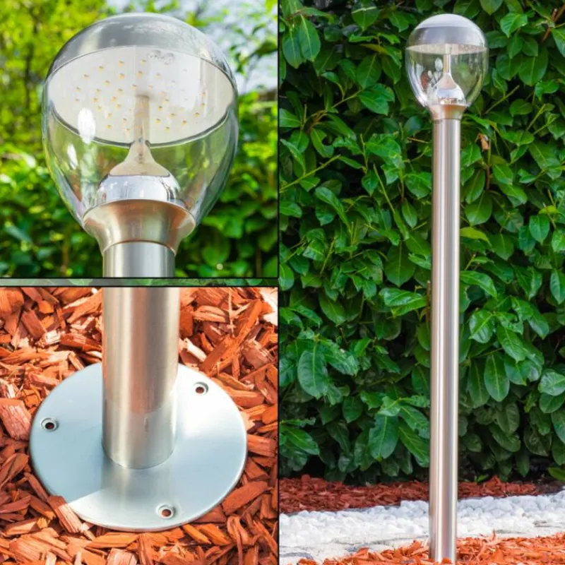 hofstein Borne lumineuse CORDOVA LED Acier inoxydable, 1 lumière