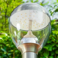 hofstein Borne lumineuse CORDOVA LED Acier inoxydable, 1 lumière