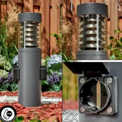 hofstein Borne lumineuse Dakar Anthracite, 1 lumière