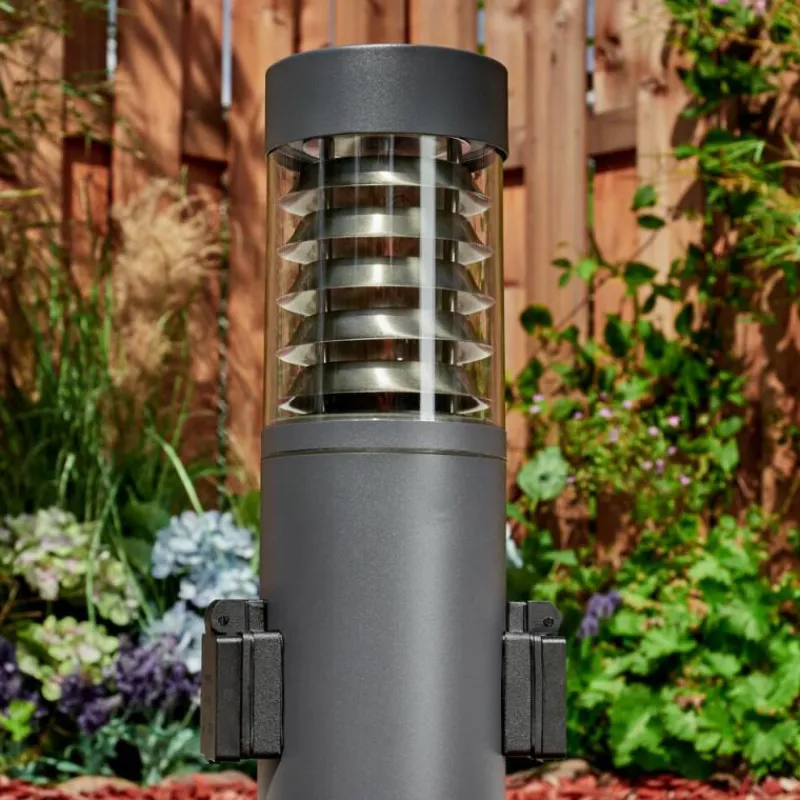 hofstein Borne lumineuse Dakar Anthracite, 1 lumière