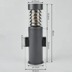 hofstein Borne lumineuse Dakar Anthracite, 1 lumière