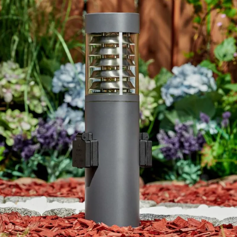 hofstein Borne lumineuse Dakar Anthracite, 1 lumière