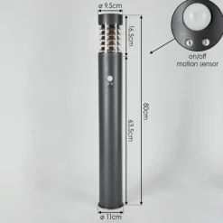 hofstein Borne lumineuse Dakar Anthracite, 1 lumière, Détecteur de mouvement