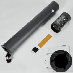 hofstein Borne lumineuse Dakar Anthracite, 1 lumière, Détecteur de mouvement