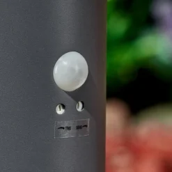 hofstein Borne lumineuse Dakar Anthracite, 1 lumière, Détecteur de mouvement