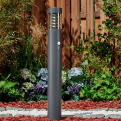 hofstein Borne lumineuse Dakar Anthracite, 1 lumière, Détecteur de mouvement