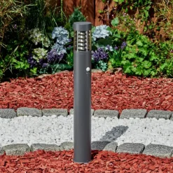 hofstein Borne lumineuse Dakar Anthracite, 1 lumière, Détecteur de mouvement