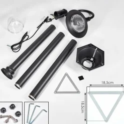 Luminaires Rustiques-hofstein Borne lumineuse Elgin Noir, 1 lumière