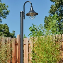 Luminaires Rustiques-hofstein Borne lumineuse Elgin Noir, 1 lumière