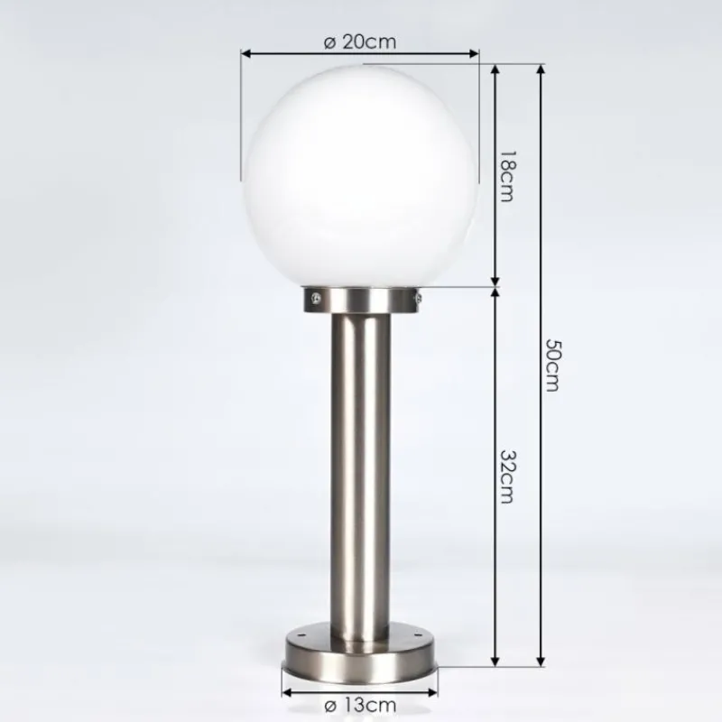 hofstein Borne lumineuse Enara Nickel mat, 1 lumière