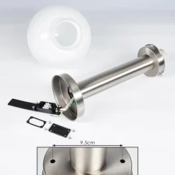 hofstein Borne lumineuse Enara Nickel mat, 1 lumière